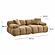 Calliope Cafe Au Lait Performance Velvet Modular Loveseat by TOV Furniture
