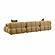 Calliope Cafe Au Lait Performance Velvet Modular Sofa by TOV Furniture