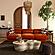 Azalea Rust Orange Velvet Sofa by TOV Furniture