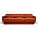 Azalea Rust Orange Velvet Sofa by TOV Furniture