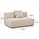 Sylvie Cream Boucle Armless 2-seater by TOV Furniture