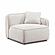 Travie White Sand Performance Corduroy Velvet RAF Corner Chair by TOV Furniture