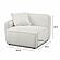Travie White Sand Performance Corduroy Velvet LAF Corner Chair by TOV Furniture