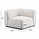 Travie White Sand Performance Corduroy Velvet Corner Chair by TOV Furniture
