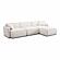 Travie White Sand Performance Corduroy Velvet 4-Piece Modular Sectional by TOV Furniture