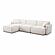 Travie White Sand Performance Corduroy Velvet 4-Piece Modular Sectional by TOV Furniture