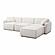 Travie White Sand Performance Corduroy Velvet 4-Piece Modular Sectional by TOV Furniture