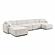 Travie White Sand Performance Corduroy Velvet 6-Piece Modular U-Sectional by TOV Furniture