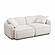 Travie White Sand Performance Corduroy Velvet Modular Loveseat by TOV Furniture