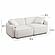 Travie White Sand Performance Corduroy Velvet Modular Loveseat by TOV Furniture