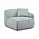 Travie Sea Blue Performance Corduroy Velvet RAF Corner Chair by TOV Furniture