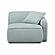Travie Sea Blue Performance Corduroy Velvet RAF Corner Chair by TOV Furniture