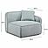 Travie Sea Blue Performance Corduroy Velvet RAF Corner Chair by TOV Furniture