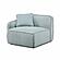 Travie Sea Blue Performance Corduroy Velvet LAF Corner Chair by TOV Furniture