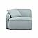 Travie Sea Blue Performance Corduroy Velvet LAF Corner Chair by TOV Furniture