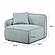 Travie Sea Blue Performance Corduroy Velvet LAF Corner Chair by TOV Furniture