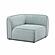Travie Sea Blue Performance Corduroy Velvet Corner Chair by TOV Furniture