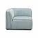 Travie Sea Blue Performance Corduroy Velvet Corner Chair by TOV Furniture