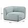 Travie Sea Blue Performance Corduroy Velvet Corner Chair by TOV Furniture