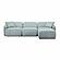 Travie Sea Blue Performance Corduroy Velvet 4-Piece Modular Sectional by TOV Furniture