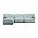 Travie Sea Blue Performance Corduroy Velvet 4-Piece Modular Sectional by TOV Furniture