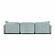 Travie Sea Blue Performance Corduroy Velvet 4-Piece Modular Sectional by TOV Furniture