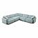 Travie Sea Blue Performance Corduroy Velvet Modular L-Sectional by TOV Furniture