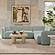 Travie Sea Blue Performance Corduroy Velvet Modular L-Sectional by TOV Furniture