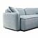 Travie Sea Blue Performance Corduroy Velvet Modular Loveseat by TOV Furniture