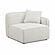 Travie Sand Upcycled Linen RAF Corner Chair by TOV Furniture