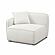 Travie Sand Upcycled Linen LAF Corner Chair by TOV Furniture