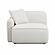 Travie Sand Upcycled Linen LAF Corner Chair by TOV Furniture