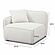 Travie Sand Upcycled Linen LAF Corner Chair by TOV Furniture