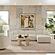 Travie Sand Upcycled Linen 4-Piece Modular Sectional by TOV Furniture