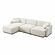 Travie Sand Upcycled Linen 4-Piece Modular Sectional by TOV Furniture