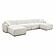 Travie Sand Upcycled Linen 6-Piece Modular U-Sectional by TOV Furniture
