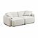 Travie Sand Upcycled Linen Modular Loveseat by TOV Furniture