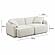 Travie Sand Upcycled Linen Modular Loveseat by TOV Furniture