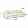 Kourtney Cream Faux Mohair 100 inch Sofa by TOV Furniture