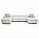 Perry Cream Chenille Modular U-Sectional by TOV Furniture