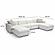 Perry Cream Chenille Modular U-Sectional by TOV Furniture