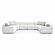 Perry Cream Chenille Modular Large U-Sectional by TOV Furniture