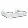 Perry Cream Chenille Modular Large U-Sectional by TOV Furniture