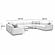 Perry Cream Chenille Modular Large U-Sectional by TOV Furniture