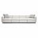 Perry Cream Chenille Modular Long Sofa by TOV Furniture