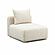 Hangover Cream Heavy Textured Fabric Modular Armless Chair by TOV Furniture