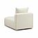 Hangover Cream Heavy Textured Fabric Modular Armless Chair by TOV Furniture