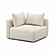 Hangover Cream Heavy Textured Fabric Modular Corner Chair by TOV Furniture