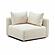 Hangover Cream Heavy Textured Fabric Modular Corner Chair by TOV Furniture