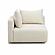Hangover Cream Heavy Textured Fabric Modular Corner Chair by TOV Furniture